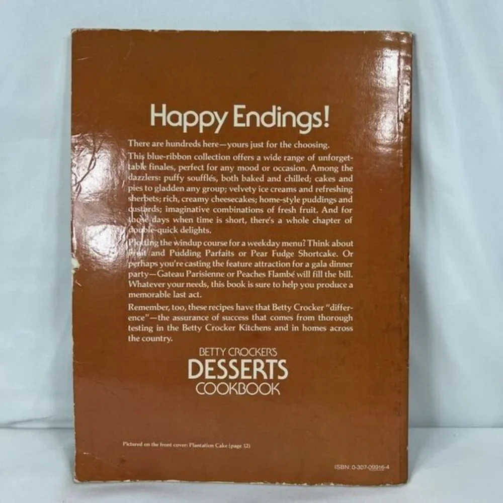 Betty Crocker's Desserts Cookbook Softcover 1978 Excellent Condition‎ Very RARE